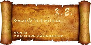 Koczián Evelina névjegykártya